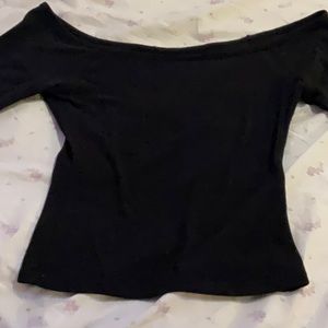 off shoulder women’s long sleeve crop top